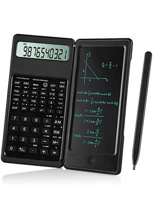 IPepul Scientific Calculator for high-School, 10 Digits Digital with Erasable Writing Board Math Calculator for Middle School & College