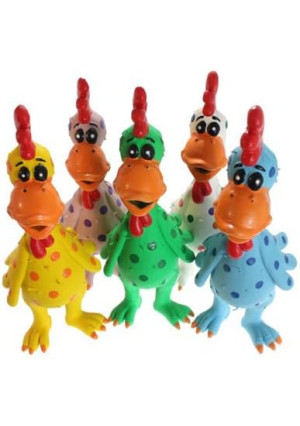 Multipet Latex Chicken Globken Dog Toy Assorted Size:Pack of 2