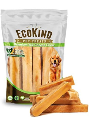 EcoKind Himalayan Yak Cheese Dog Chew, All Natural Premium Dog Treats, Healthy & Safe for Dogs, Long Lasting, Treats for Dogs, Easily Digestible, for All Breeds & Sizes (Large, 5-Pack)