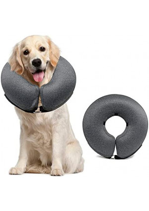 MIDOG Dog Cone Collar for After Surgery, Pet Inflatable Collar Soft Protective Recovery Cone for Dogs and Cats to Prevent Pets from Touching Stitches, Wounds and Rashes