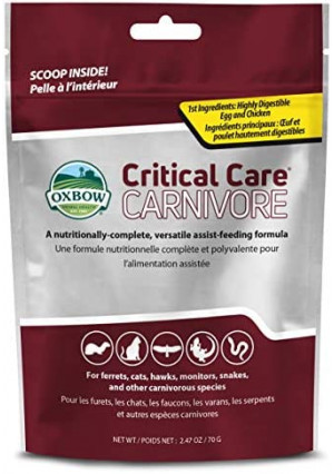 Oxbow Animal Health Critical Care, Carnivore, 70 Gram Bag