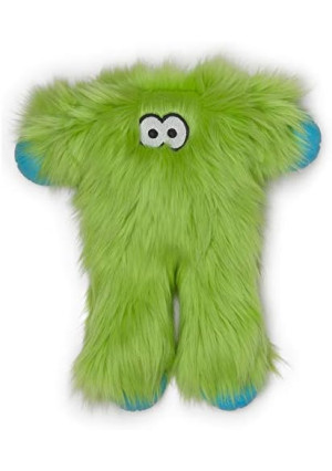 WEST PAW Rowdies Durable Plush Dog Toy with HardyTex and Zogoflex Chew Zones, PEET, Lime