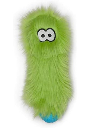 WEST PAW Rowdies Durable Plush Dog Toy with HardyTex and Zogoflex Chew Zones, Custer, Lime