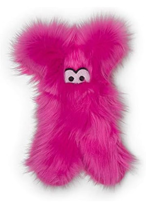 WEST PAW Rowdies Durable Plush Dog Toy with HardyTex, Darby, Hot Pink