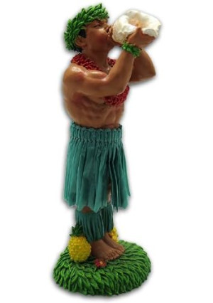 KC Hawaii Man w/Conch Shell Dashboard Doll