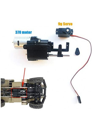 MaxMetal WPL Upgraded 2 Speed Gearbox with Shift Servo Spare Part fo WPL B14 B16 B24 B36 C14 C24 Remote Control Truck