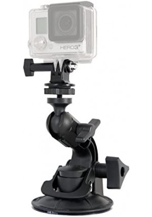 Delkin Devices Fat Gecko Mini Suction Camera Mount with GoPro Adapter (DDMNT-MINI-GP) , Black