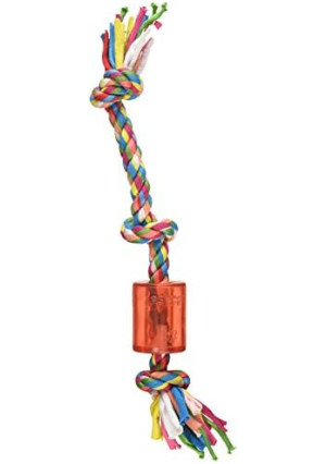 Mammoth 10-Inch TPR Squeaky Cloth Rope, Small