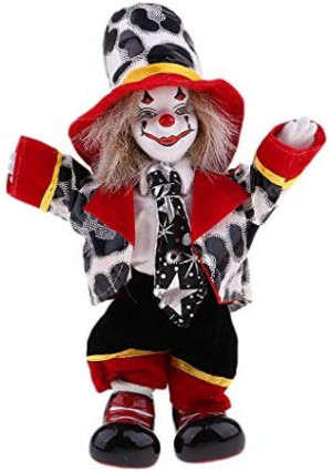 KODORIA Clown Doll Clown Figure Doll Halloween Ornaments Home Table Desk Top Decor - #2