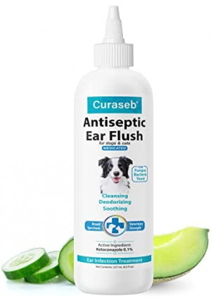 Curaseb Cat & Dog Ear Infection Treatment - Stops Infections, Inflammation & Itchiness, Veterinary Strength - 8oz