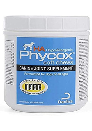 Dechra Phycox Hypoallergenic (HA) Soft Chews, Joint Supplement for Dogs (120ct)