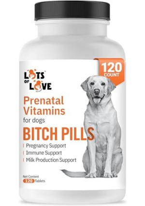 Bitch Pills | Dog Prenatal Vitamins | Prenatal Vitamins for Dogs | Prenatal for Dogs | Thomas Pet Earlier | 120 Tablets