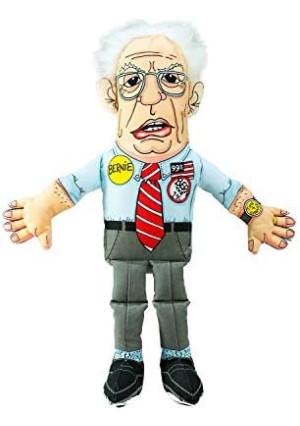 Bernie Sanders Political Parody Novelty Durable Dog Chew Toy with Squeaker, Large 17"