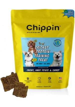 Chippin Cricket Jerky Healthy Dog Treats, Sustainable, Hypoallergenic & Human-Grade Protein, Soft & Breakable for Puppies & Senior Dogs, Natural Superfood for Sensitive Stomachs, Made in USA (5oz)