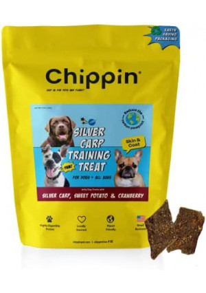 Chippin Fish Jerky Healthy Dog Treats, Sustainable, Hypoallergenic & Human-Grade Protein, Soft and Breakable for Puppies & Senior Dogs, Natural Superfood for Sensitive Stomachs, Made in USA (5oz)