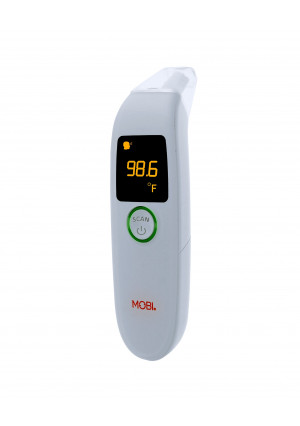 MOBI DualScan FeverTrack Ear & Forehead Thermometer w/ medication reminder alarm, fever thermometer, forehead thermometer, ear thermometer, medical thermometer, baby and infant thermometer
