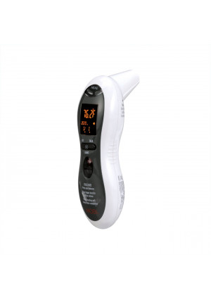 MOBI DualScan Ultra Pulse Talking Ear and Forehead Digital Thermometer with Heart Rate Monitoring