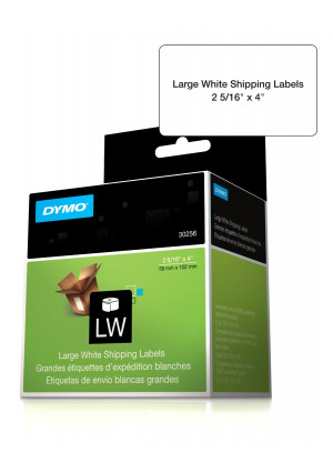 DYMO LW Standard Shipping Labels for LabelWriter Label Printers, White, 2-5/16'' x 4'', 1 roll of 300 (30256)