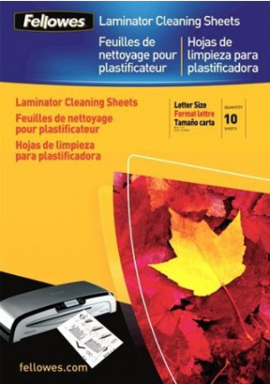 Fellowes Laminator Cleaning Sheets, 10 per Pack (5320603)