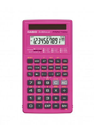 Casio fx-260 SOLAR Scientific Calculator, Pink