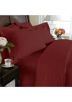 Elegant Comfort 1500 Thread Count Egyptian Quality 4-Piece Bed Sheet Sets, Queen, Deep Pockets, Burgundy