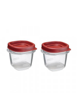 Rubbermaid Plastic Easy Find Lid Food Storage Set, 0.5 Cup (4-PC), 1776477