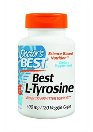 Doctor's Best L-Tyrosine Supplement, 120 Count