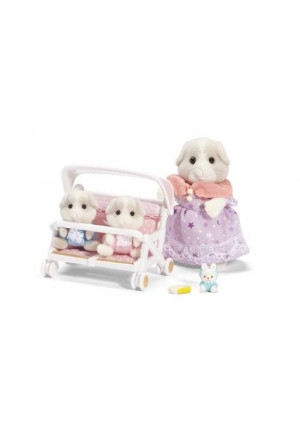 Calico Critters Patty and Paden's Double Stroller Set