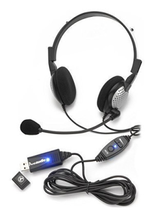 Voice Recognition USB Headset with Noise Cancelling Microphone for Nuance Dragon Speech Recognition Software