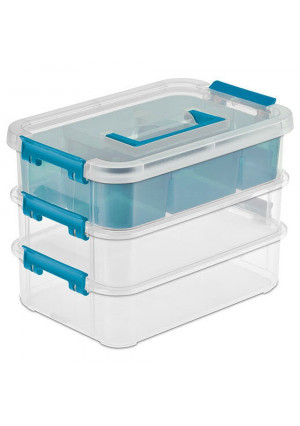 Sterilite 14138606 Layer Stack and Carry Box, 10-5/8-Inch