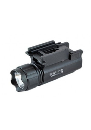 Aimkon HiLight P10S 400 Lumen Pistol LED Strobe Flashlight with Weaver Quick Release, Black