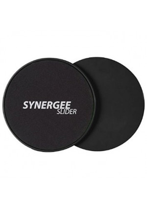 iheartsynergee Synergee Black Gliding Discs Core Sliders. Dual Sided Use on Carpet or Hardwood Floors. Abdominal 