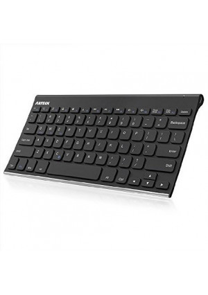 Bluetooth Keyboard, Arteck Stainless Steel Universal Portable Wireless Bluetooth Keyboard for iOS iPad Air, Pro, iPad Mini, Android, MacOS, Windows Tablets PC Smartphone Built in Rechargeable Battery