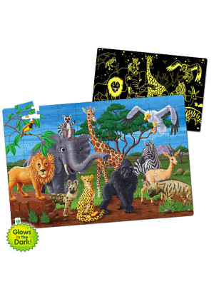 Puzzle Doubles Glow In The Dark Wildlife