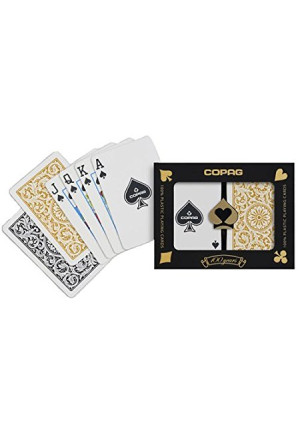 Copag Bridge Size Regular Index 1546 Playing Cards (Black Gold Setup)