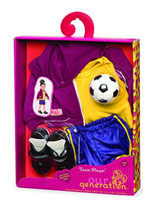 Our Generation Dolls Team Player Doll Soccer Outfit, 18"