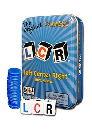 LCR LEFT CENTER RIGHT BLUE TIN