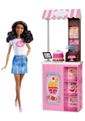 Barbie Careers Bakery Shop Playset with African-American Doll