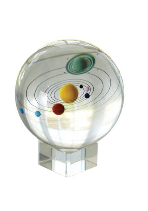 Amlong Crystal Solar System Crystal Ball with Crystal Stand
