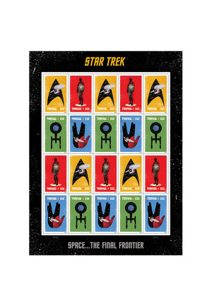 20 Star Trek USPS Forever First Class Postage Stamps Enterprise classic TV 1 sheet of 20 stamps