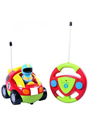 Cartoon R/C Race Car Radio Control Toy for Toddlers by Liberty Imports (ENGLISH Packaging)