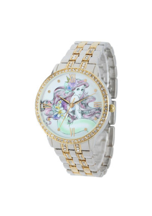 Disney Princess Ariel Women's Two Tone Alloy Bracelet Watch