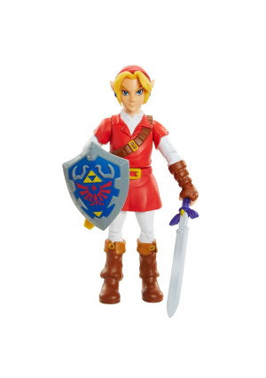 World of Nintendo, Legend of Zelda: Ocarina of Time Link in Goron Tunic Action Figure, 4 Inches