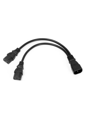 UPS Server Y Splitter C14 to 2 x C13 Power Extension Cable