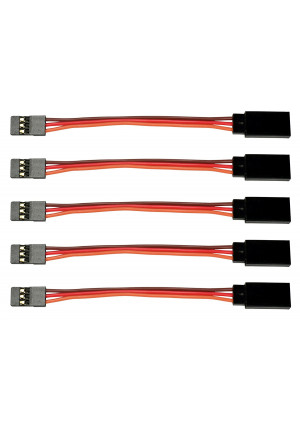 3"  / 75mm JR Style Servo Extension - 5 Pack - Apex RC Products #1002