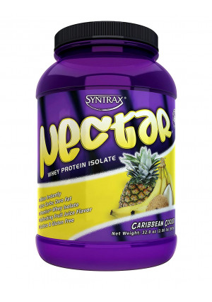 Syntrax Nectar Whey Protein Isolate, Caribbean Cooler , 2 lbs (907g)