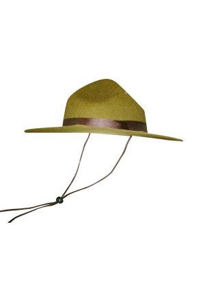 Olive Green Park Ranger/Mountie/ Smokey Bear Hat-One Size Fits Most Adults