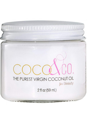 Coconut Oil for Hair and Skin By COCOandCO. Beauty Grade  100% RAW (2oz) Mini Jar