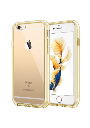 JETech Case for Apple iPhone 6 Plus and iPhone 6s Plus, Shock-Absorption Bumper Cover, Anti-Scratch Clear Back, Gold