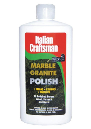 Granite and Marble Polish - Cleans and Protects - Italian Craftsman 16 oz